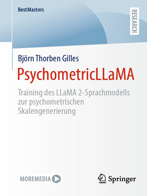 Title details for PsychometricLLaMA by Björn Thorben Gilles - Available
